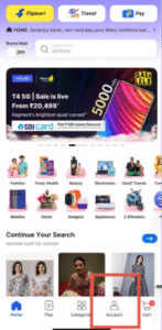 Flipkart Support step 1